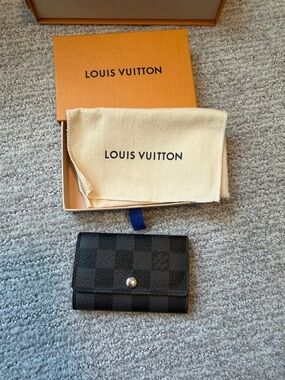 Louis Vuitton Black Damier Key & Card Holder